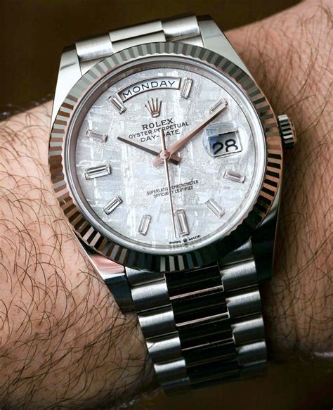 rolex day date white.